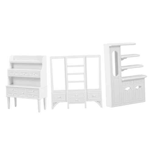 3 Stücke Maßstab Lagerregal Buffet und Modellschrank Dekoration für Sandtisch und Räume 3 Stücke Maßstab Lagerregal Buffet und Modellschrank Dekoration für Sandtisch und Räume von Sosoport