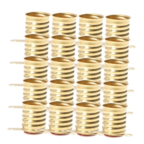 Sosoport 30 Stück Kupfer Lampensockel Schraubsockel für LED Glühbirnen Miniatur Lampenfassung Beleuchtungszubehör für Modelle und Experimente von Sosoport