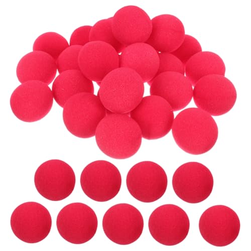 30Stücke Clown Nase Cosplay Zubehör Clownsnasen für Kostümpartys Halloween und Bühnenauftritte Rotes Design Waschbar und Wiederverwendbar von Sosoport