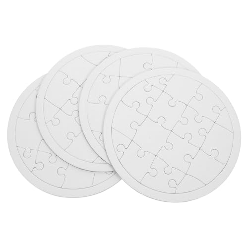 4 Blätter Puzzle für DIY Zeichenpuzzles zum Ausmalen Fördert Kreativität und Motorische Fähigkeiten aus Stabilem für Bastelprojekte und Interaktive Lernspiele von Sosoport