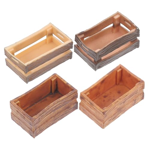4 Stück Kisten für Puppenhaus Teiliges Aufbewahrungskörbchen für DIY Mikro Szenen Niedliche Mini Dekorationen Rustikale Farben 4 Stück Kisten für Puppenhaus Teiliges Aufbewahrungskörbchen für DIY Mikro Szenen Niedliche Mini Dekorationen Rustikale Farben von Sosoport