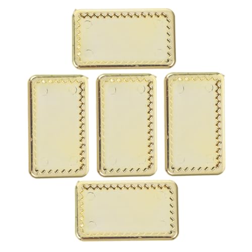 5 Stück Geschirrset Goldene Mini Teller für Puppenhaus Zubehör Deko Elemente für Miniaturküche und Spielzeugmodelle Hochwertige Miniaturwaren mit Realistischem Design von Sosoport