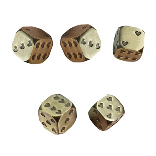 5 Stück Herz aus Metall mit Abgerundeten Ecken Lustige Spielwürfel für Brettspiele Partys und Familienfeiern für Unterhaltungen im Freien 5 Stück Herz aus Metall mit Abgerundeten Ecken Lustige Spielwürfel für Brettspiele Partys und Familienfeiern für Unterhaltungen im Freien von Sosoport