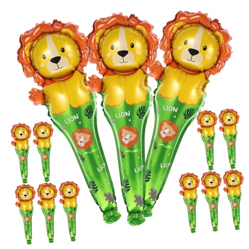 50 Stück Handheld Folienballons Inflatable Lion Tier Party Deko für Geburtstage und Feiern für Innen und Außendekoration Unvergessliche mit Familie und Freunden von Sosoport