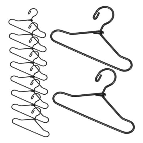 55Stücke Mini Kleiderbügel für Puppen Schwarze Kleiderbügel zur Organisation und Präsentation von Puppenkleidung für Ihre Puppen Lieben von Sosoport