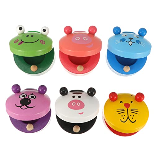 6Stücke Holzspielzeug Musikinstrumente für Pädagogische Castanet mit Cartoon Design für Frühe Bildung für Kleinkinder Jahre um Musikalische Träume zu Fördern 6Stücke Holzspielzeug Musikinstrumente für Pädagogische Castanet mit Cartoon Design für Frühe Bildung für Kleinkinder Jahre um Musikalische Träume zu Fördern von Sosoport