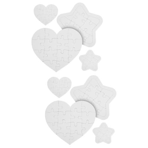 8 Sätze Teiliges Leerer Puzzles zum Ausmalen Herz und Sternformen für Kreative DIY Projekte für Fördert Hand Augen Koordination und Spaß bei Spieleabenden 8 Sätze Teiliges Leerer Puzzles zum Ausmalen Herz und Sternformen für Kreative DIY Projekte für Fördert Hand Augen Koordination und Spaß bei Spieleabenden von Sosoport