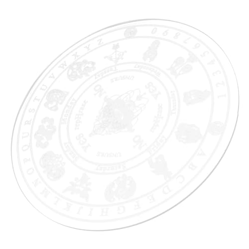 Geschnitzte Muster -Ornamente bastelset Pendeldekoration Weissagungswerkzeuge Wahrsagerei Entscheiderpendel Wünschelrute Wahrsagetafel Desktop-Pendelbrett Pendelanzeige Acryl Weiß von Sosoport
