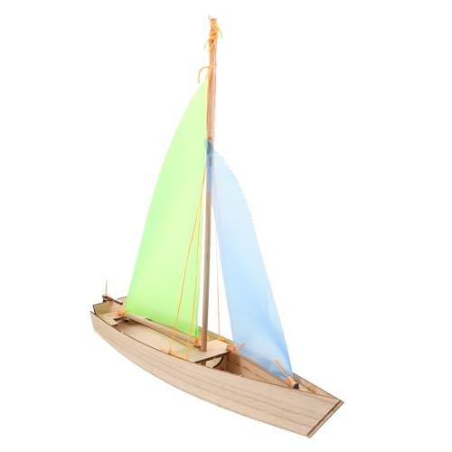 Holz Segelboot Bausatz für DIY Montagespielzeug Puzzle Fördert Kreativität und Motorische Fähigkeiten für Handwerksliebhaber Zufällige Farben von Sosoport