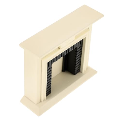 Kamin im Puppenhaus Miniaturpuppenhausmöbel Miniaturmöbelmodell winziger Hauskamin Mini-Hauskamin Puppenhaus-Miniaturzubehör Miniatur-Mini-Hauszubehör Mini -Kamin Holz von Sosoport