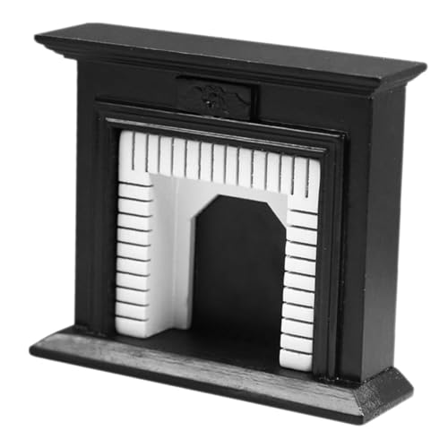 Mini Kamin Aus Holz Puppenhaus Miniaturmöbel Realistisches Puppenhaus Wohnzimmer Miniatur Kaminmodell Mini Hausdekoration von Sosoport