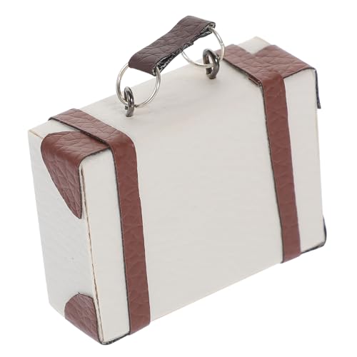 Sosoport Miniatur Puppenhaus Koffer Vintage Zubehör für Kleiner Häuser und Spielzeug Dekorativer Kleiner Reisekoffer Detailreiches für Puppenhaus von Sosoport
