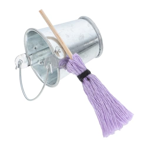 Reinigungsset für Puppenhäuser Metalleimer für Kreative DIY Projekte Detailgetreue Gestaltung für Realistische Szenen und Fotografie von Sosoport