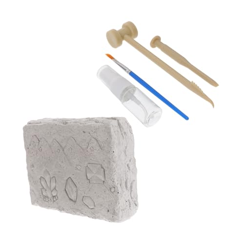 Sosoport 1 Satz Archäologisches kinderspielzeug für Finding spielzeuge Brain Game rätselspiel pädagogisches Grabspielzeug Graben Gips Weiß von Sosoport