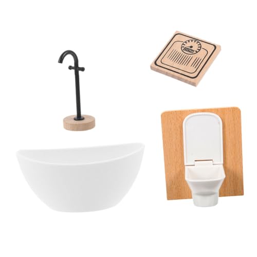 Sosoport 1 Satz Badewanne Toilette Mini Körperwaage Realistische Dekoration für Kreatives Rollenspiele für Teiliges Zubehörset Sosoport 1 Satz Badewanne Toilette Mini Körperwaage Realistische Dekoration für Kreatives Rollenspiele für Teiliges Zubehörset von Sosoport