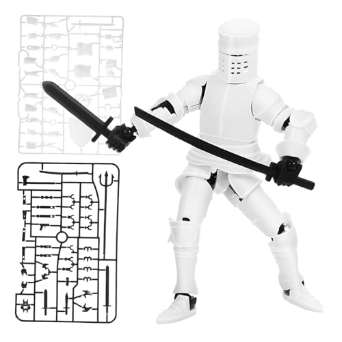 Sosoport 1 Satz Bewegliche Ritter Actionfigur mit Helmen Handvarianten Robuste Dekorationsfigur für Schreibtisch Bücherregal und Kinderzimmer von Sosoport