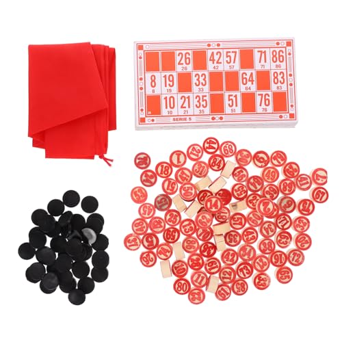 Sosoport 1 Satz Bingo Spieleset für Partys mit Bingo Karten und Spielsteinen für Familienaktivitäten Fördert Konzentration und Hand Augen Koordination von Sosoport