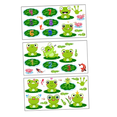 Sosoport 1 Satz Bodenaufkleber Abnehmbare Aufkleber mit Cartoon Frosch Selbstklebend für Spiele für Kinderzimmer und Kindergarten Sicher und Attraktiv für Innenräume von Sosoport