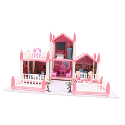 Sosoport 1 Satz DIY zusammenbauen für kinderspielzeug raumdeko Kid Toys Mädchen kreatives Schlossspielzeug DIY-Burgspielzeug Plastik Rosa von Sosoport