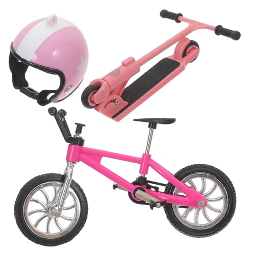 Sosoport 1 Satz Dekoration Für Rollerhelme Zubehör Mini Fahrrad Puppenhaus-Roller Puppenroller Kleiner Roller Plastik von Sosoport