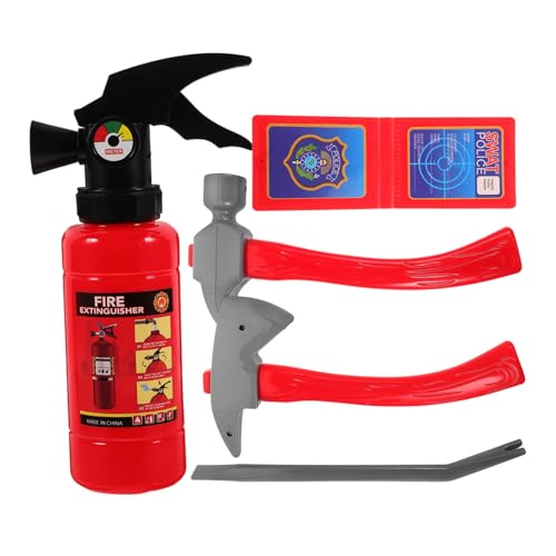 Sosoport 1 Satz Feuerwehranzug für Feuerwehrmann für Hinterhof werkzeugkasten kinderwerkzeugkisten boy toys Indoor- Lustiges Abs rot von Sosoport