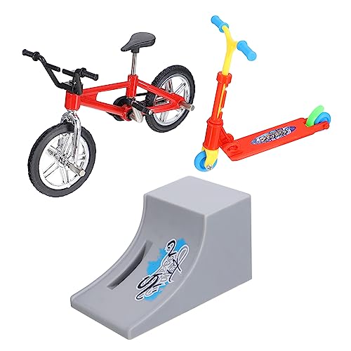 Sosoport 1 Satz Finger-Skateboard- zappeln Fahrrad-Fidget- Finger Bike Mini-Finger-Scooter Freizeit Schreibtischspiel tragbares Fingerspielzeug Plastik von Sosoport