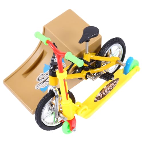 Sosoport 1 Satz Fingerrad Fingerbike Mit Rampe Tragbares Fingerspielzeug Fingersportspielzeug Sportspielzeug Mit Fingerspitzen Zum Stressabbau Finger Fahrradrampe Plastik von Sosoport