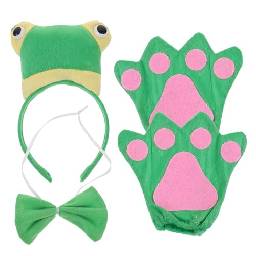 Sosoport 1 Satz Frosch-stirnband-set Frosch Kostüm Stirnband Tierkostüm Für Frosch Stirnband Froschparty -dekorationen Froschkostüm Tierstirnband Für Stoff Grün von Sosoport