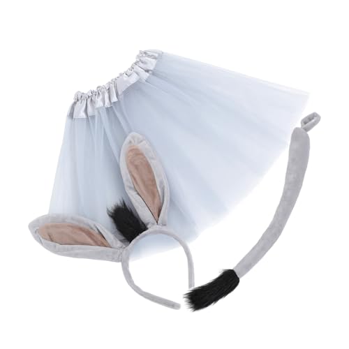 Sosoport 1 Satz Haarband Tutu und Kostüm für Halloween und Geburtstagsfeiern Tierkostüm Zubehör für Erwachsene für Cosplay und Verkleidungsparty von Sosoport