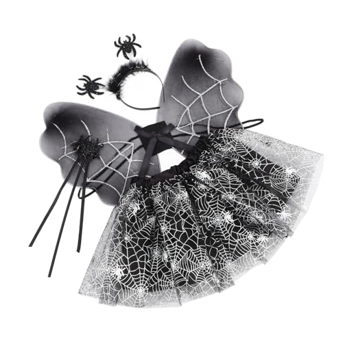 Sosoport 1 Satz Halloween Spinnenkostüm Set für Teiliges Party Outfit mit Rock Kopfband für Karnevalsfeiern und Bühnenauftritte Strapazierfähig und Bequem von Sosoport