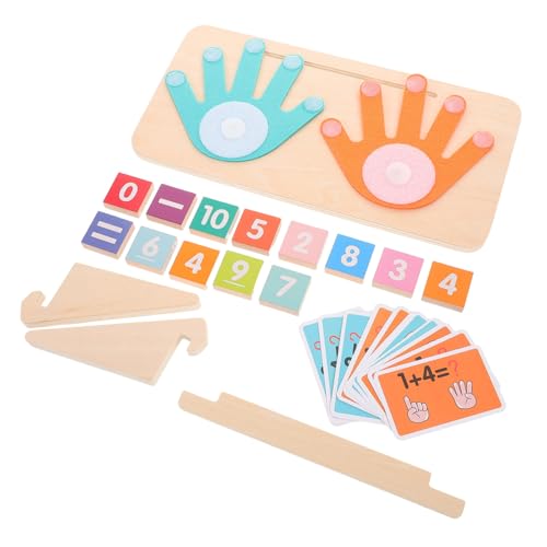 Sosoport 1 Satz Hilfsmittel für den Matheunterricht Fingerzähl-Mathespielzeug Holzspielzeug Mathematik -Lernspielzeug Montessori Montessori Mathespielzeug hölzern von Sosoport