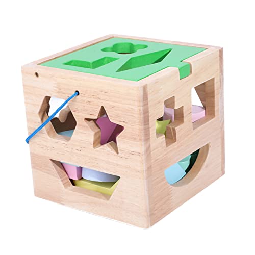 Sosoport 1 Satz Holzblock dartscheibe spielsachen kinderga Toys spielwaren kindes barn frühpädagogisches Angebot geometrische Bausteine geometrische Holzblöcke hölzern von Sosoport