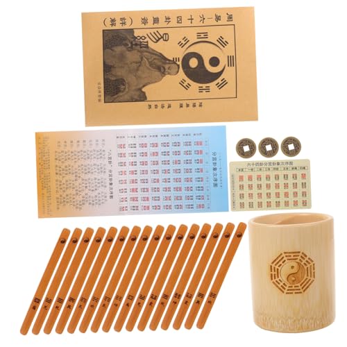 Sosoport Einzigartiges Chinesisches Wahrsagespiel-Sticks-Set Topf Handbuch Vintage-Stil Für Die Inneneinrichtung von Sosoport