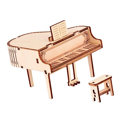 Sosoport 1 Satz Klavier Spieluhr rolf zuckowski Weihnachten Klaviermodell für Kleinkinder ab 1 Jahr + Klavierverzierungen Puzzle zum Zusammenbauen aus Holz hölzern von Sosoport