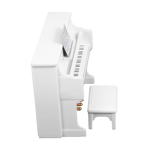 Sosoport 1 Satz Klaviermodell winziges Hausklavier Klavier für Minihaus Miniklavier für Puppe puppenstubenmöbel puppenhaus Einrichtung Mini-Hausdekoration Mini-Hausklavier Plastik Weiß von Sosoport