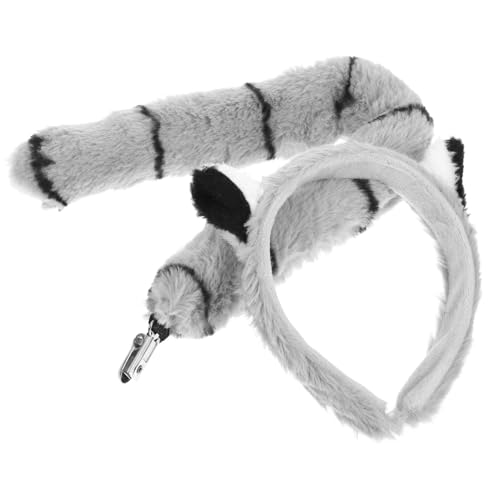 Sosoport 1 Satz Lemuroid Kostümset für Plüsch Stirnband Tierkostüm für Halloween Cosplay Geburtstagspartys Perfektes Zubehör für Tier Mottopartys Sosoport 1 Satz Lemuroid Kostümset für Plüsch Stirnband Tierkostüm für Halloween Cosplay Geburtstagspartys Perfektes Zubehör für Tier Mottopartys von Sosoport