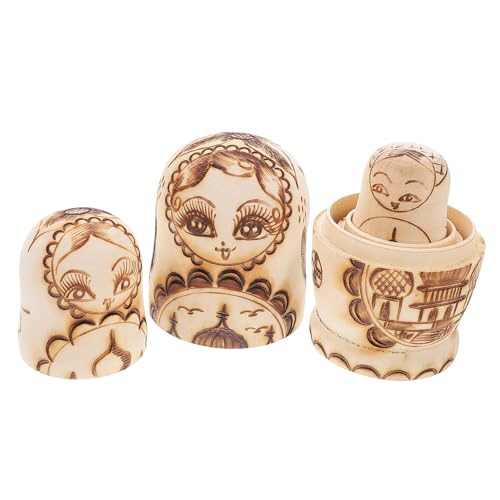 Sosoport 1 Satz Matroschka-Reliefgeschenk Russische Puppen für Thanksgiving-Nistpuppen Matryoshka -Puppe Leere russische Verschachtelungspuppen hölzern Khaki Sosoport 1 Satz Matroschka-Reliefgeschenk Russische Puppen für Thanksgiving-Nistpuppen Matryoshka -Puppe Leere russische Verschachtelungspuppen hölzern Khaki von Sosoport