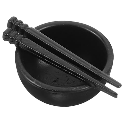 Sosoport 1 Satz Metallgeschirr Schüsseln Klein Miniatur-schüssel Dekorativ Stellen Sie Sich Vor, Sie Schüssel Mini-essstäbchen Minischalen Und Essstäbchen Mini-hausverzierung Black Sosoport 1 Satz Metallgeschirr Schüsseln Klein Miniatur-schüssel Dekorativ Stellen Sie Sich Vor, Sie Schüssel Mini-essstäbchen Minischalen Und Essstäbchen Mini-hausverzierung Black von Sosoport