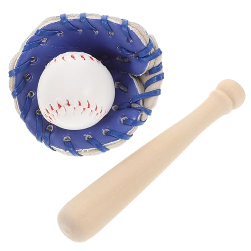 Sosoport 1 Satz Mini Baseball für Puppenhaus Teiliges Kit aus PU für Kreative Bastelprojekte und Lernspielzeug Freizeitaktivitäten und Dekorationen von Sosoport