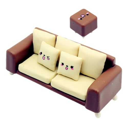Sosoport 1 Satz Mini-Sofa-Modell Klein Puppenhaus Hocker Puppenhaus-miniaturen Schemel Möbel Couch Miniatur-sofastuhl Für Puppenhaus Modern Artikel Spielzeughaus Winzig Gebäude Plastik von Sosoport