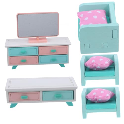 Sosoport 1 Satz Miniaturmöbel Set für Puppenhaus Teiliges Wohnzimmercouch Modell Holzspielzeug für Puppenhaus Zubehör Kreativität und Rollenspiel Sosoport 1 Satz Miniaturmöbel Set für Puppenhaus Teiliges Wohnzimmercouch Modell Holzspielzeug für Puppenhaus Zubehör Kreativität und Rollenspiel von Sosoport