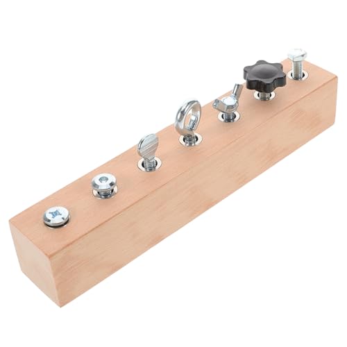 Sosoport 1 Satz Montessori Schraubenspielzeug für Kleinkinder Holz Busy Board Hand Augen Koordination und Feinmotorik Lernspielzeug für Kreative Aktivitäten und Reise von Sosoport