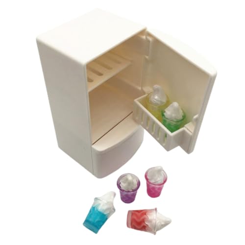 Sosoport 1 Satz Puppenhaus Kühlschrank bastelset basteln für Children Toys Miniaturmöbel bastelmaterial für Spielkühlschrank für Spielhaus Kühlschrank Plastik von Sosoport