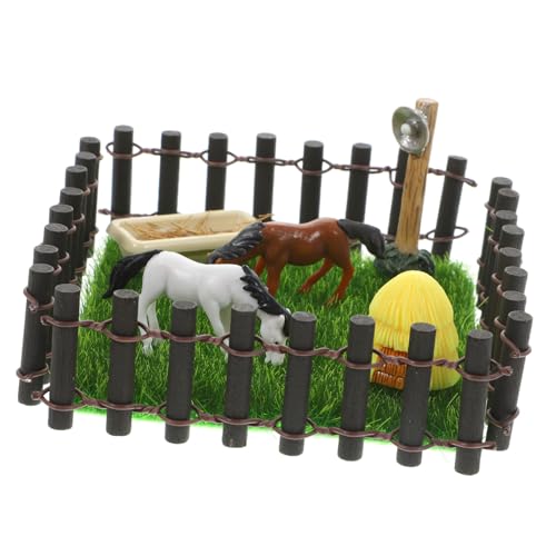 Sosoport 1 Satz Puppenhaus-Modell Mini-Landschaftsgestüt DIY Miniatur-Pferdestall Lernspielzeug für den Pferdestall Stabiles aus Kunststoff Plastik Coffee Sosoport 1 Satz Puppenhaus-Modell Mini-Landschaftsgestüt DIY Miniatur-Pferdestall Lernspielzeug für den Pferdestall Stabiles aus Kunststoff Plastik Coffee von Sosoport