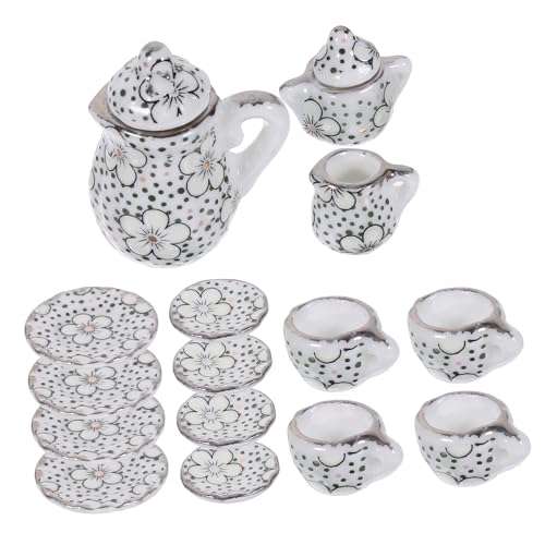 Sosoport 1 Satz Puppenhaus-teeservice Teetasse Mit Puppenhausdekor Puppenhausmöbel Mini-küchenzubehör Szenenstütze Puppenhausverzierung Mini- Puppenhaus Miniaturen Keramik von Sosoport
