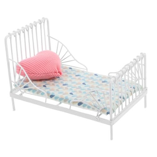 Sosoport Puppenhausbett Spielzeug Miniatur-eisenbett Für Miniatur-schlafzimmerset Sosoport Puppenhausbett Spielzeug Miniatur-eisenbett Für Miniatur-schlafzimmerset von Sosoport