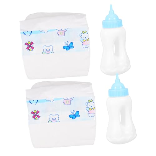 Sosoport 1 Satz Puppenzubehör Babypartybevorzugungen Für Mädchen Miniatur-babypuppenflaschen Miniatur-puppenflaschen Mini-saftflaschen Milchflaschen Für Babypuppen Kinderspielzeug Plastik von Sosoport