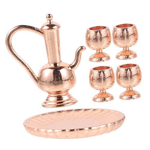 Sosoport 1 Satz Satz Mini-disc-teeset Winzig Leben Miniatur Geben Vor, Zu Sein Mini House Accessory Mini-küchenzubehör Mini-teetasse Rose Gold Legierung Sosoport 1 Satz Satz Mini-disc-teeset Winzig Leben Miniatur Geben Vor, Zu Sein Mini House Accessory Mini-küchenzubehör Mini-teetasse Rose Gold Legierung von Sosoport