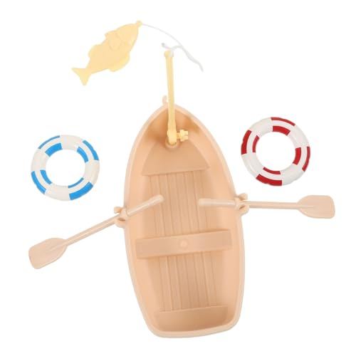 Sosoport 1 Satz Strand -Rettungsbauer -Bootsmodell klein Puppe Strandminiaturen zum Basteln Mini-Strandspielzeug Mini-Strandzubehör Mini-Stranddekoration Miniboote Plastik von Sosoport