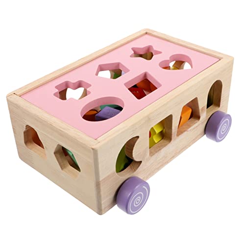 Sosoport 1 Satz Tierbaustein Auto Animals Toys for Puzzle Holzspielzeug für Toys Children's Toy Formsortierer aus Holz pädagogisches hölzern Colorful von Sosoport